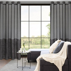 Zavjesa 140x250 od gaze ukrašena moher koncem MARGARET 2 