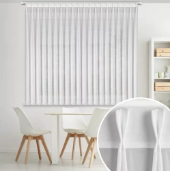 Bijela šifonska zavjesa 230x170 cm FLEX 1:1,5 - Ruby