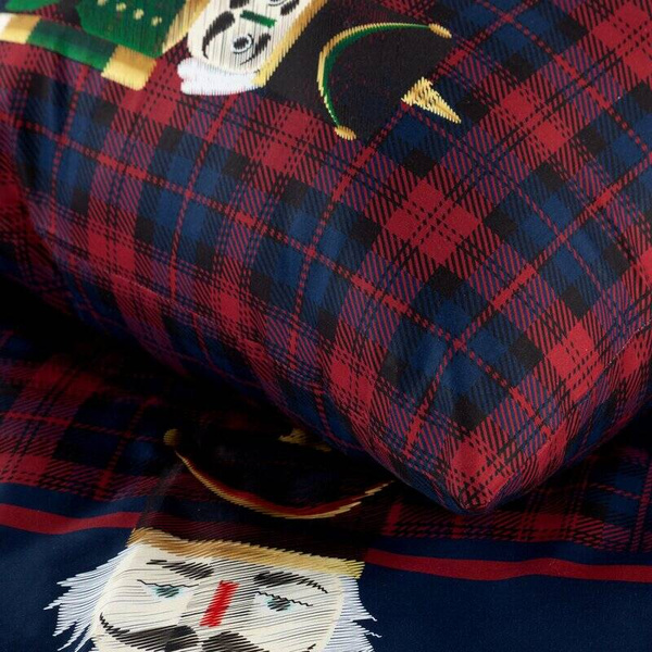 Božićna posteljina 220x200 od visokokvalitetnog pamučnog satena s božićnim motivom PETER