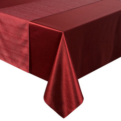 Set stolnjaka i nadstolnjaka, crvena 140x220 cm, satenski sjaj - GLAMO