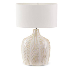 Krem-zlatna keramička lampa s reljefnim uzorkom Liza 38x18x58