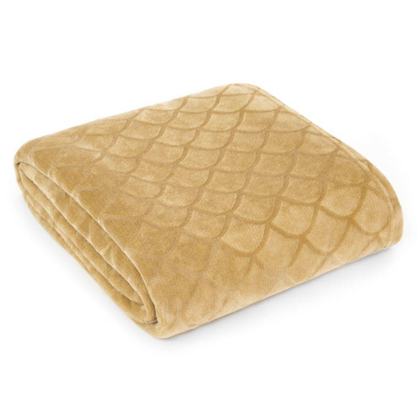 Deka boje meda 200x220 mekana i ugodna na dodir s 3D efektom DESIGN 91