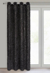 Zavjesa 140x250 MARION ukrašena dlakavim dodatkom