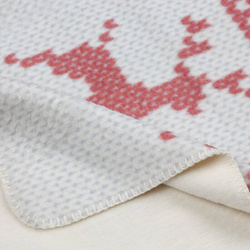 Božićna deka od pamuka i akrila s božićnim motivom 200x220 boja crvena sobovi Noel