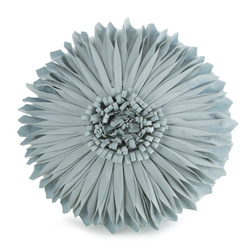 Okrugli baršunasti jastuk promjera 40 cm ukrašen trodimenzionalnim cvijetom FLORES 4