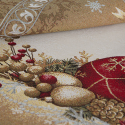 Božićni tapiserijski stolnjak 100x100 cm ukrašen božićnim motivom