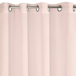 Ružičasta zavjesa od mat gaze ukrašena prugama sa sjajnim moher koncem, 140x250 cm - EFIL