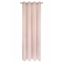 Ružičasta zavjesa sa strukturom fine kiše, horizontalni uzorak 140x250 Rebecca na ušicama, krugovi