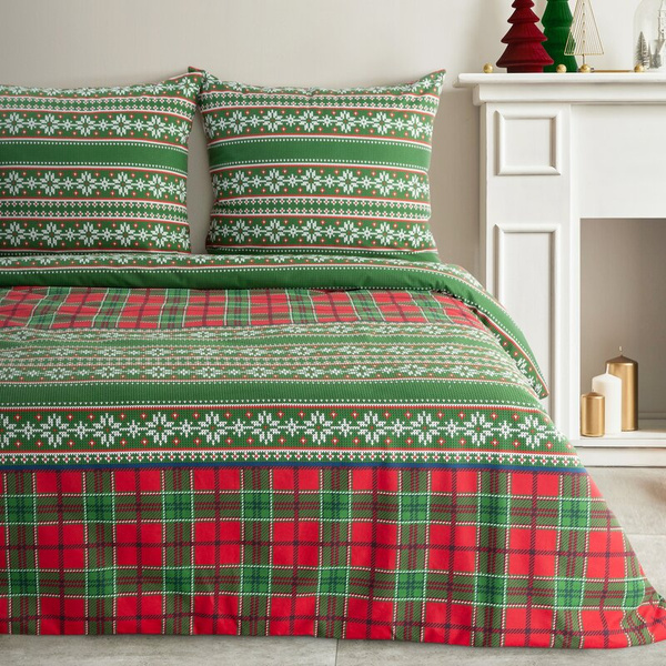 Božićna posteljina 160x200 cm od pamučnog flanela