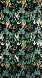 Zavjesa 140x250 s motivom egzotičnog lišća i sjajnim printom Malta