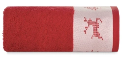 Božićni ručnik za kupanje 70x140 cm pamuk s žakard rubom u skandinavskom stilu 480 g/m2 NOEL