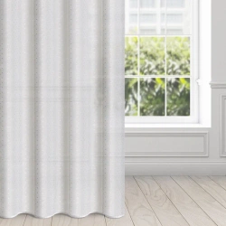 Zavjesa sa svijetlim zlatnim tiskom malih kvadrata 140x250 cm SIBEL