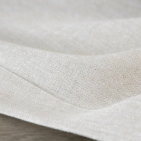 Nadstolnjak 40x180 s lanenim tkanjem i sjajnim koncem, završen dvostrukom trakom na rubovima BIANCA 2