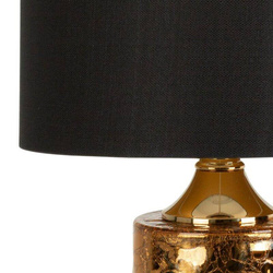 Stolna lampa crno zlata na podlozi od zasjenjenog stakla 38X60 Samara
