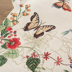 Goblen nadstolnjak 40x100 ukrašen tkanim cvjetnim motivom 