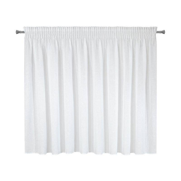 Kratka zavjesa od etamina sa blagim sjajem, deblja tkanina 400x145 cm trakasta Viola 