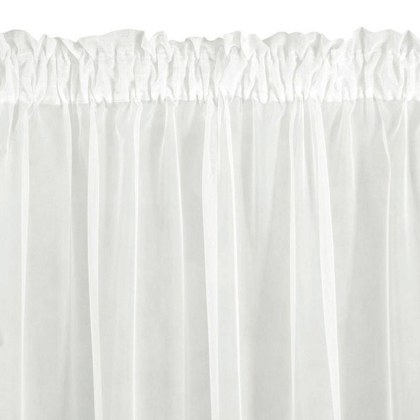 Gotova zavjesa krem sa strukturom fine kiše, horizontalni uzorak140x250 trakasta Rebecca