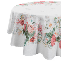 Okrugli stolnjak 140 cm ukrašen printom ljetnog cvijeća SUMMER 12