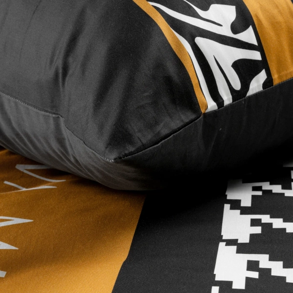 Posteljina od najkvalitetnijeg pamučnog macosatina s dizajnerskim geometrijskim printom 220x200 Eva Minge