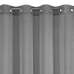 Siva zavjesa sa strukturom fine kiše, horizontalni uzorak 140x250 Rebecca krugovi