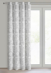 Zavjesa od tkanine prirodnog izgleda ukrašena šenil vezom, 140x250 cm - LILY