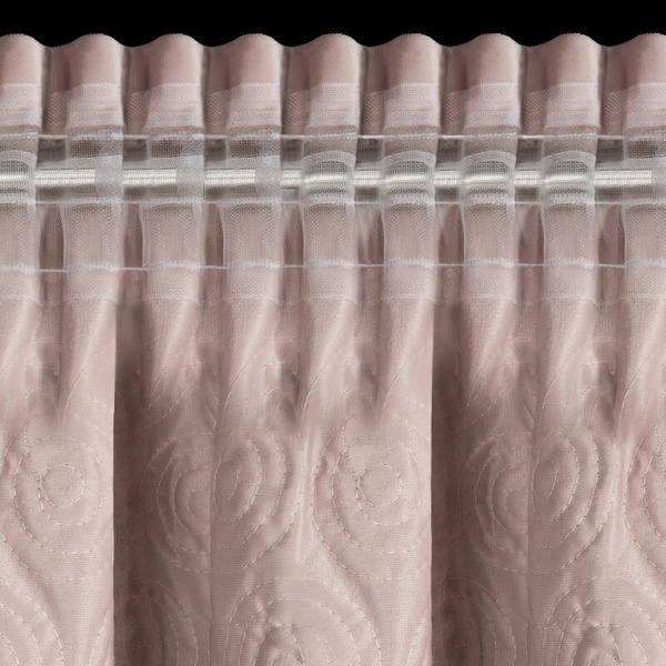 Baršunasta zavjesa ukrašena 3D aplikacijom ruže 140x270 cm- ROSES 13 Eva Minge