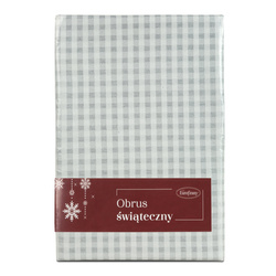 Božićni stolnjak od karirane jacquard tkanine sa srebrnim koncem 85x85 Flash 1