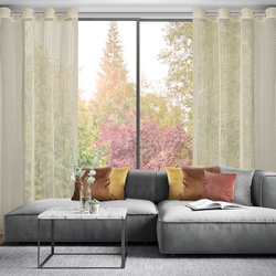 Bež mrežasta zavjesa, nije potrebno glačanje, 140x250 cm, MIRELLA