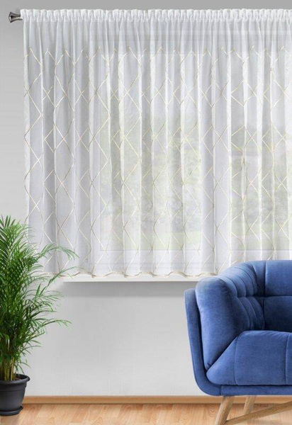 Gotova zavjesa dek 350x140 cm krem boje