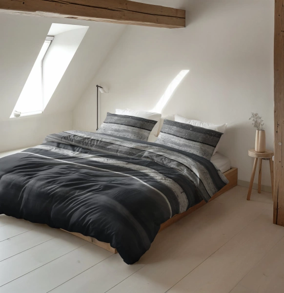 Posteljina od flanela 140x220 siva, mekana na dodir Marcus