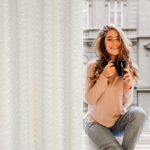 Zavjesa s malim čvorovima u eko stilu 140x260 Sandi