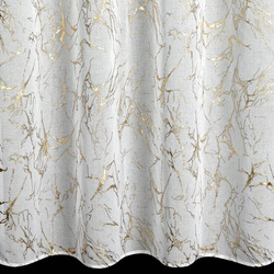 Gotova zavjesa 140x250 ukrašena mramornim tiskom, zlatnim ušicama Marta