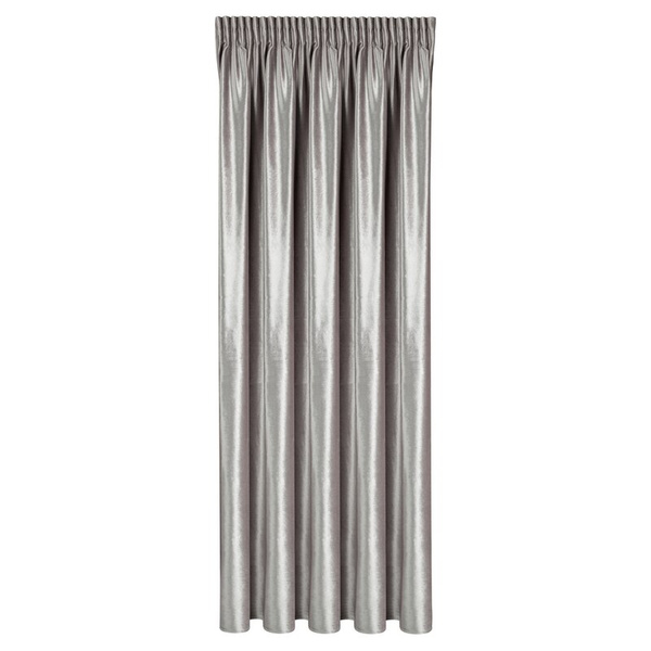 Srebrna zavjesa od sjajnog baršuna 140x270 cm traka - CAMERON