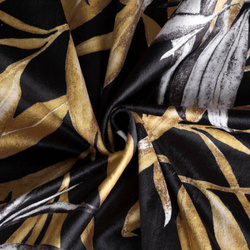 PIERRE CARDIN zavjesa od mekog baršuna s printom grančica 140x250 cm bež, crna Zoja