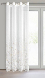 Gotova zavjesa 140x250 ukrašena mramornim tiskom, zlatnim ušicama Marta