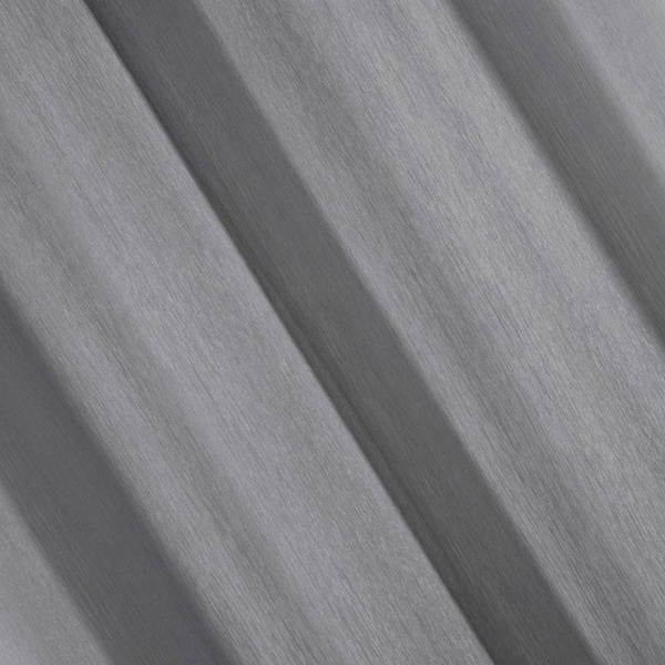 Siva zavjesa sa strukturom fine kiše, horizontalni uzorak 140x250 Rebecca krugovi