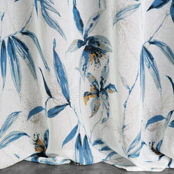 Zavjesa od etamina s printom egzotičnog lišća, polprozirna 140x250 Aida