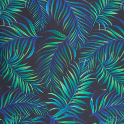 Baršunasta zavjesa 140x250 s printom palminog lišća Palms