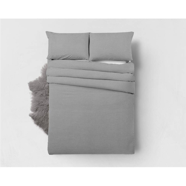 Posteljina 240x220 Bamboo Touch, siva, set posteljine od bambusa za dvije osobe