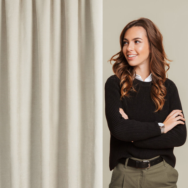 Zavjesa od šenil tkanine 140x270cm traka - VANI