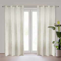 Baršunasta zavjesa 140x250 ukrašena zlatnim uzorkom i zlatnim ušicama - DARA