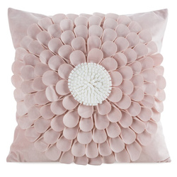 Baršunasta jastučnica dimenzija 45x45 cm ukrašena trodimenzionalnim cvjetnim motivom FLORES 2