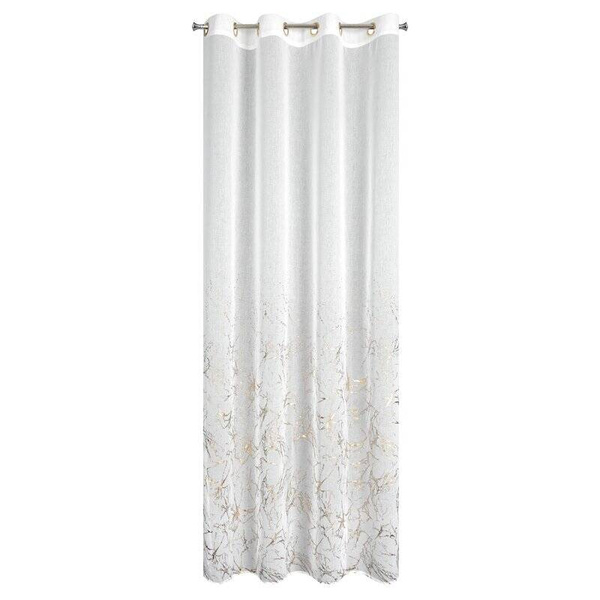 Gotova zavjesa 140x250 ukrašena mramornim tiskom, zlatnim ušicama Marta