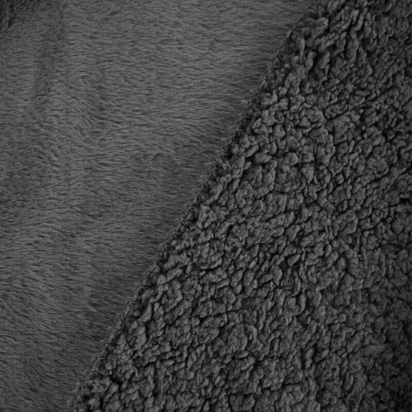 Zimska deka 170x210 cm, dvostrani prekrivač od ugodnog krzna i tkanine s uzorkom janjeće kože, NINA Premium