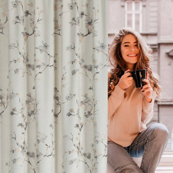 Baršunasta zavjesa 140x270 ukrašena printom cvijeta jabuke Selena