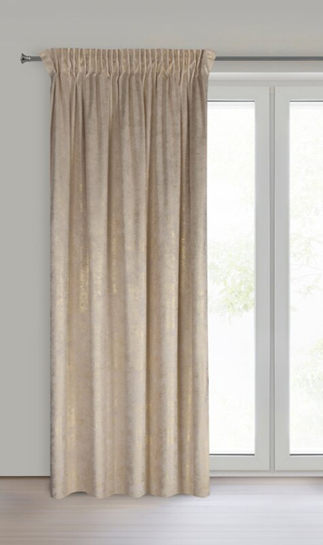 Baršunasta zavjesa sa sjajnim printom, 135x270 cm, traka - AVENA
