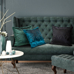 Jastučnica crna baršun ukrašen kubičnim cirkonima ROYAL 1