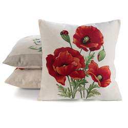 Jastučnica od pamučne tapiserije dimenzija 45x45 cm ukrašena proljetnim uzorkom GOB 