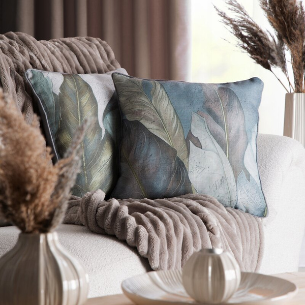 Dekorativna jastučnica 45x45 s lanenom strukturom i ukrasnim rubom LEN