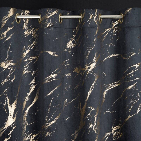 Gotova zavjesa 140x250 od baršuna ukrašena sjajnim mramorom Molly